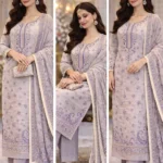 Grey Lavender Pakistani Dress