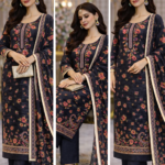 navy blue Pakistani dress
