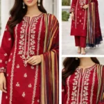 Red Embroidered Pakistani Dress