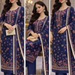Navy Blue floral Suit